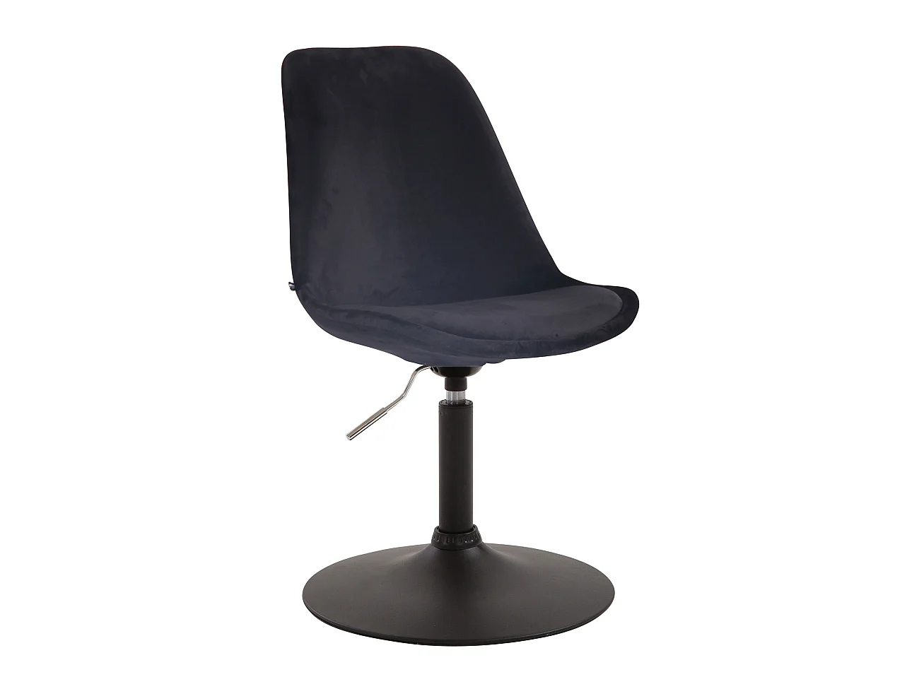 chaise salle à manger - Velours & Noir - Noir - Maverick