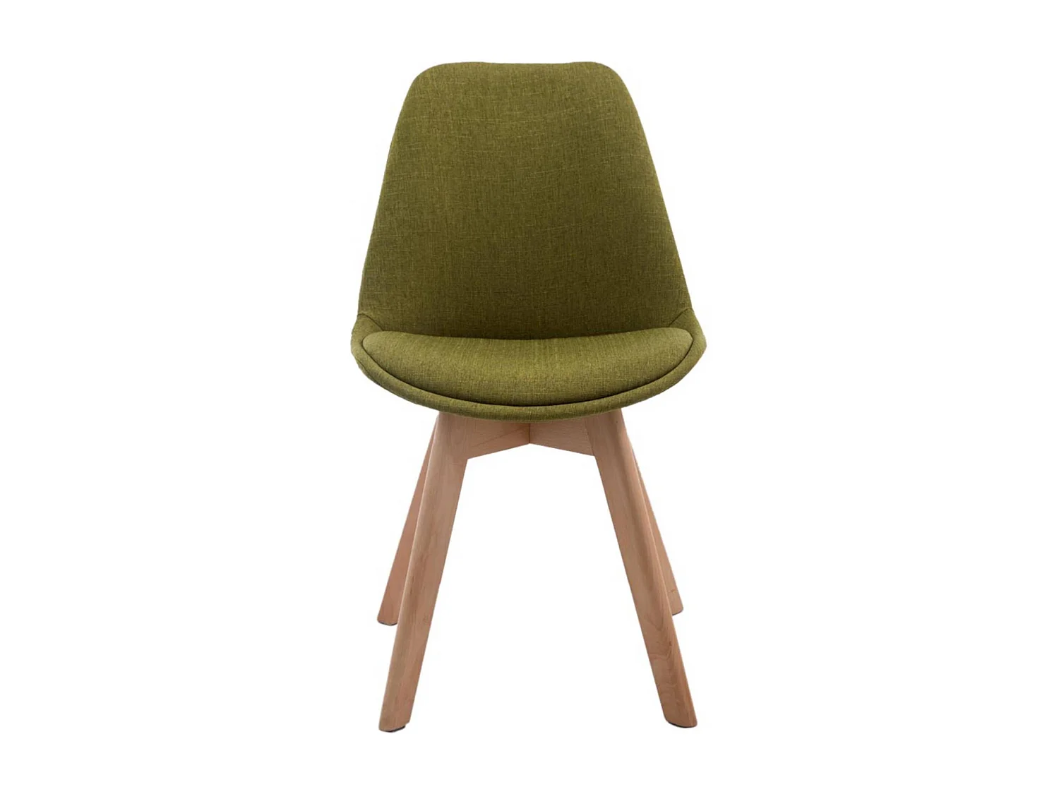 Lot de 4  chaise salle à manger - Tissu & Nature - Vert - Borneo V2