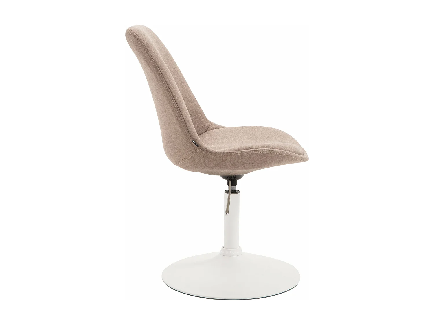 chaise salle à manger - Tissu & Blanc - Taupe - Maverick