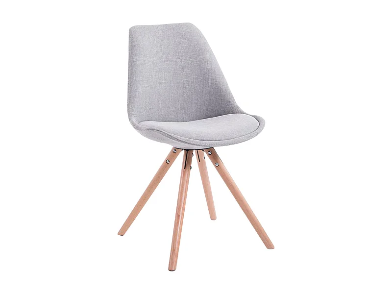 Eetkamerstoelen - Stof & natura - grijs - Toulouse