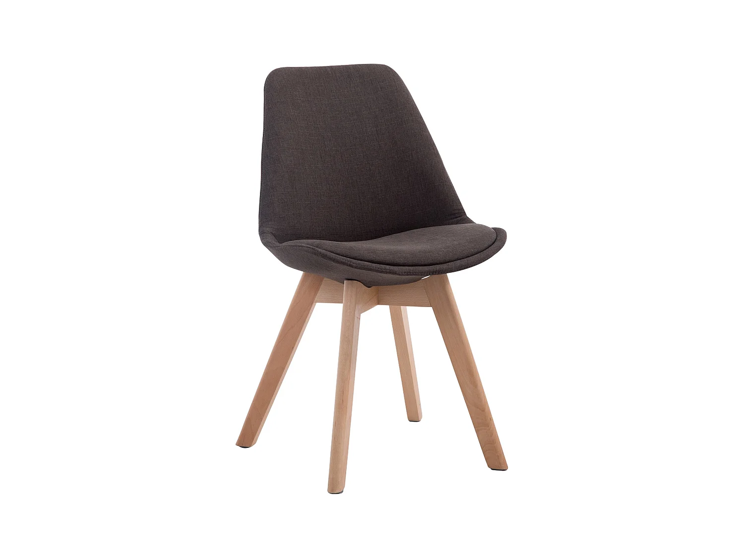 chaise salle à manger - Tissu & Nature - Gris foncé - Borneo