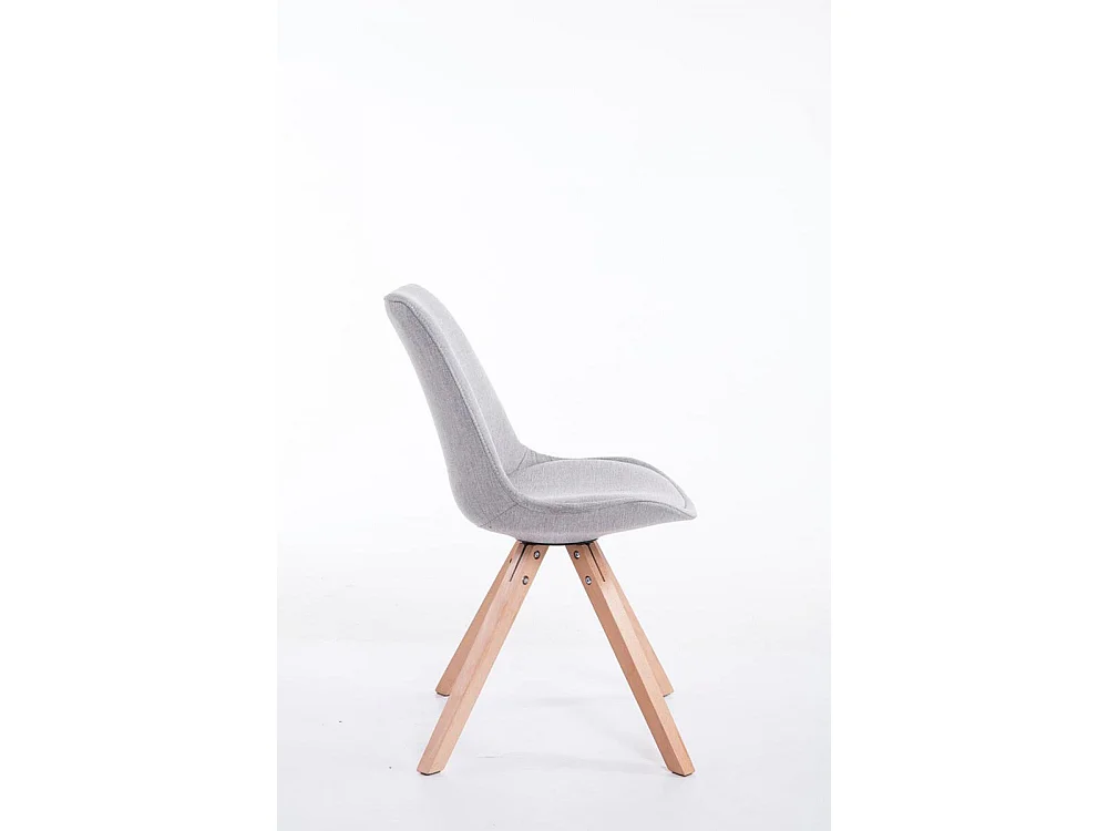 Eetkamerstoelen - Stof & natura - grijs - Toulouse