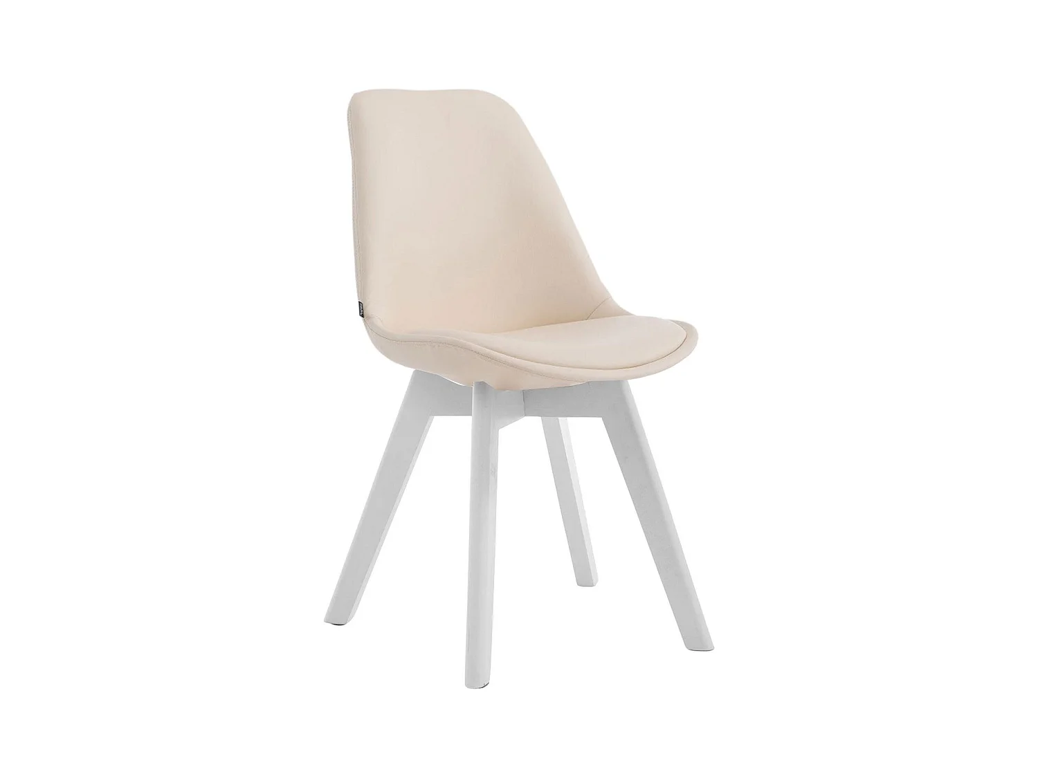 chaise salle à manger - Similicuir & Blanc - Crème - Manado