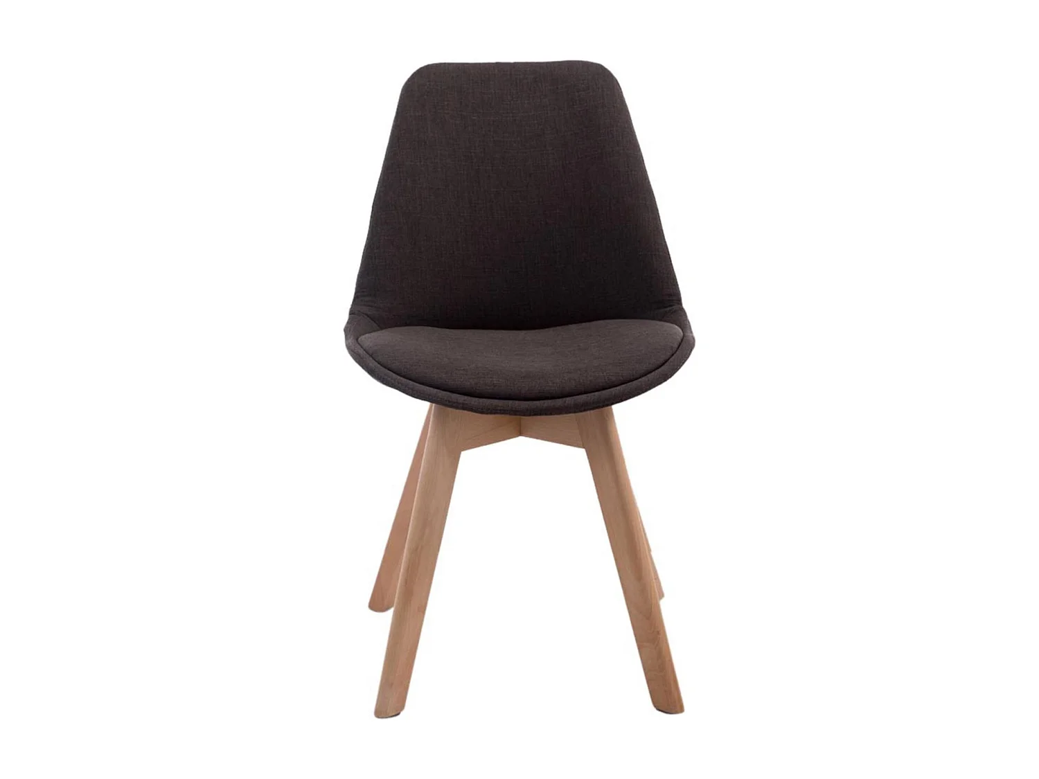 Lot de 4  chaise salle à manger - Tissu & Nature - Gris foncé - Borneo V2