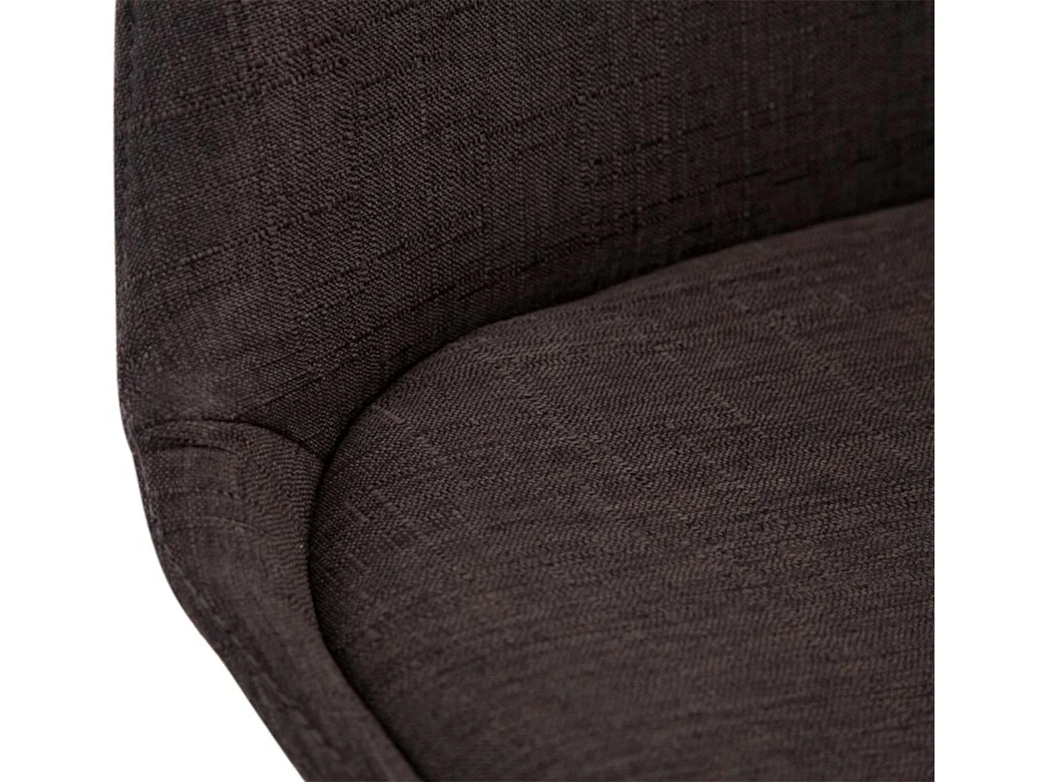 Lot de 4  chaise salle à manger - Tissu & Nature - Gris foncé - Borneo V2