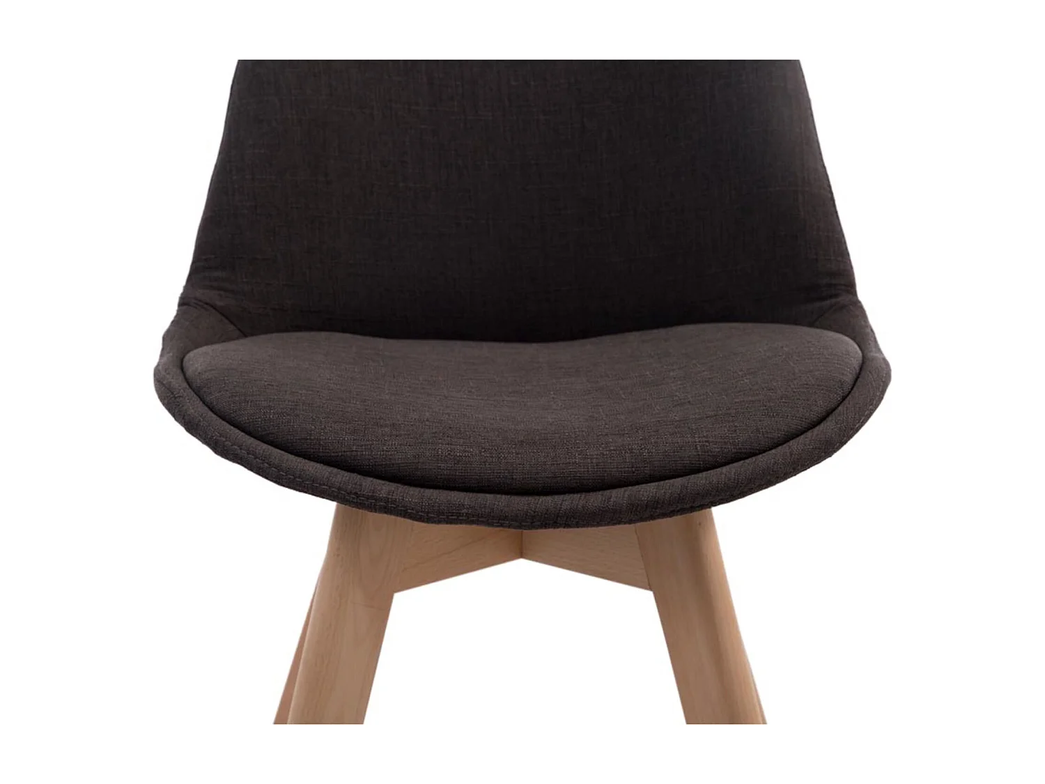 Lot de 4  chaise salle à manger - Tissu & Nature - Gris foncé - Borneo V2