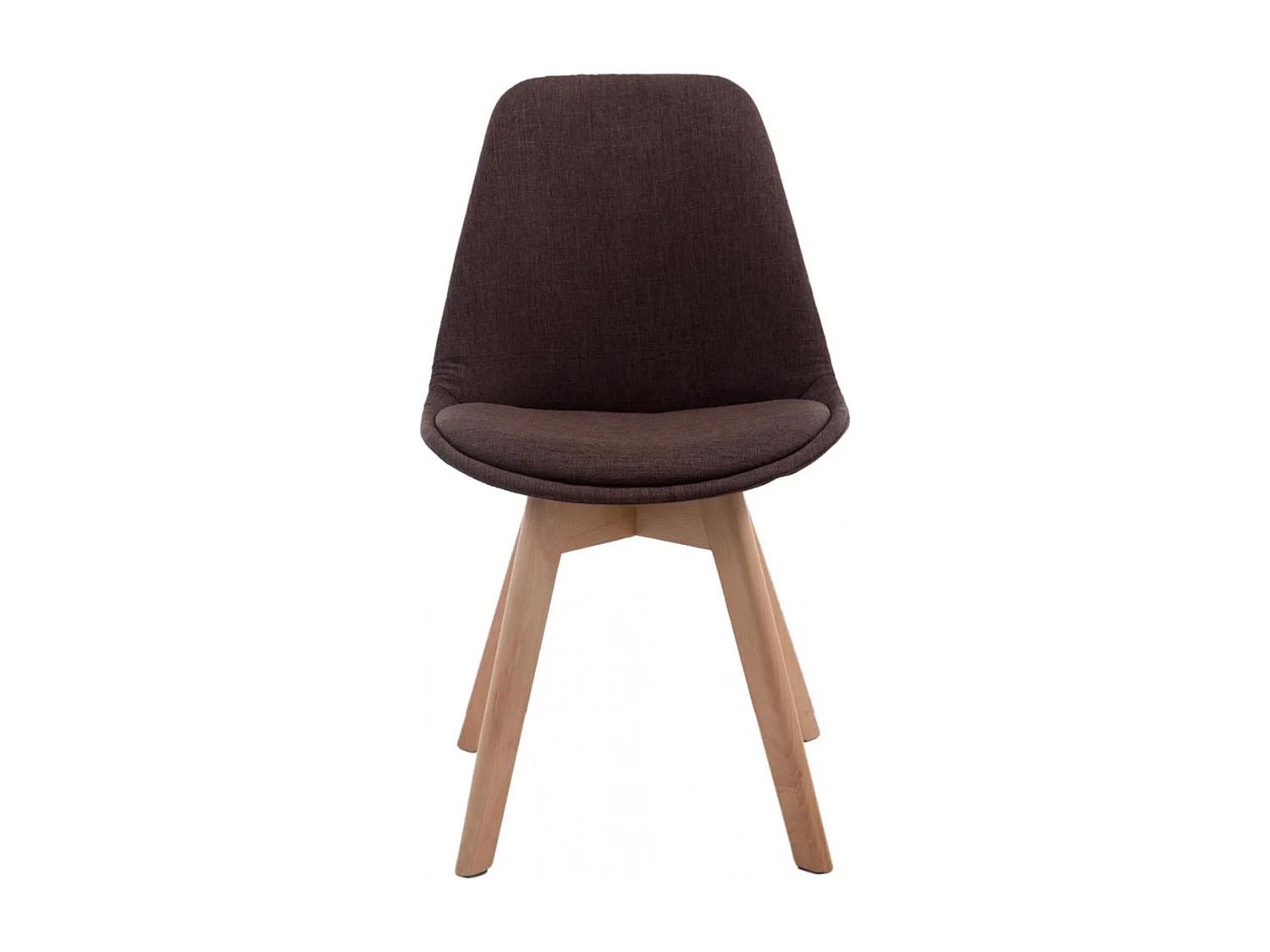 Lot de 4  chaise salle à manger - Tissu & Nature - Marron - Borneo V2