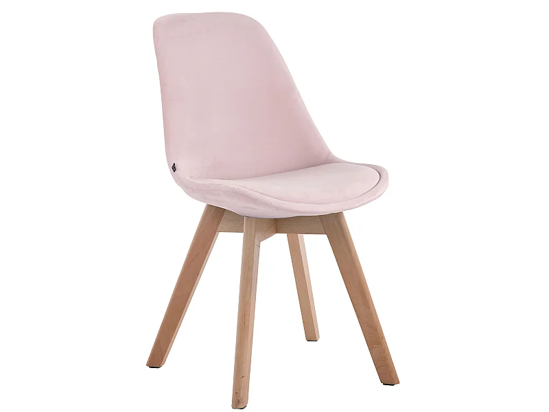 Esszimmerstuhl - Samt & natura - pink - Borneo