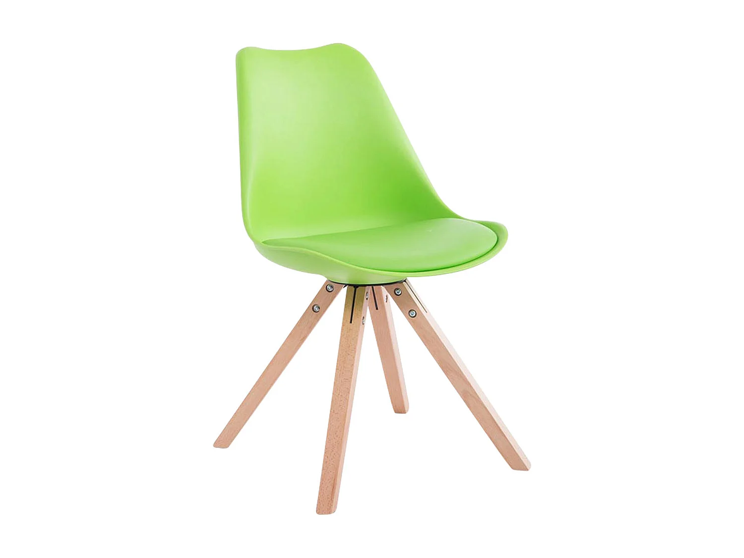 Eetkamerstoelen - Kunstleer & natura - groen - Toulouse