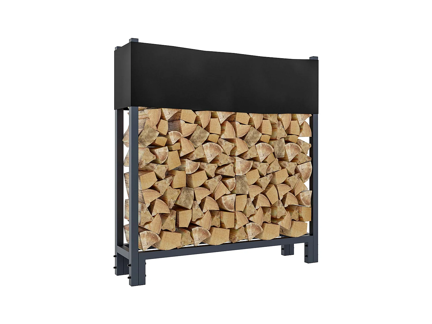 Etagère bois de cheminée - Métal - S - Anthracite - Martin
