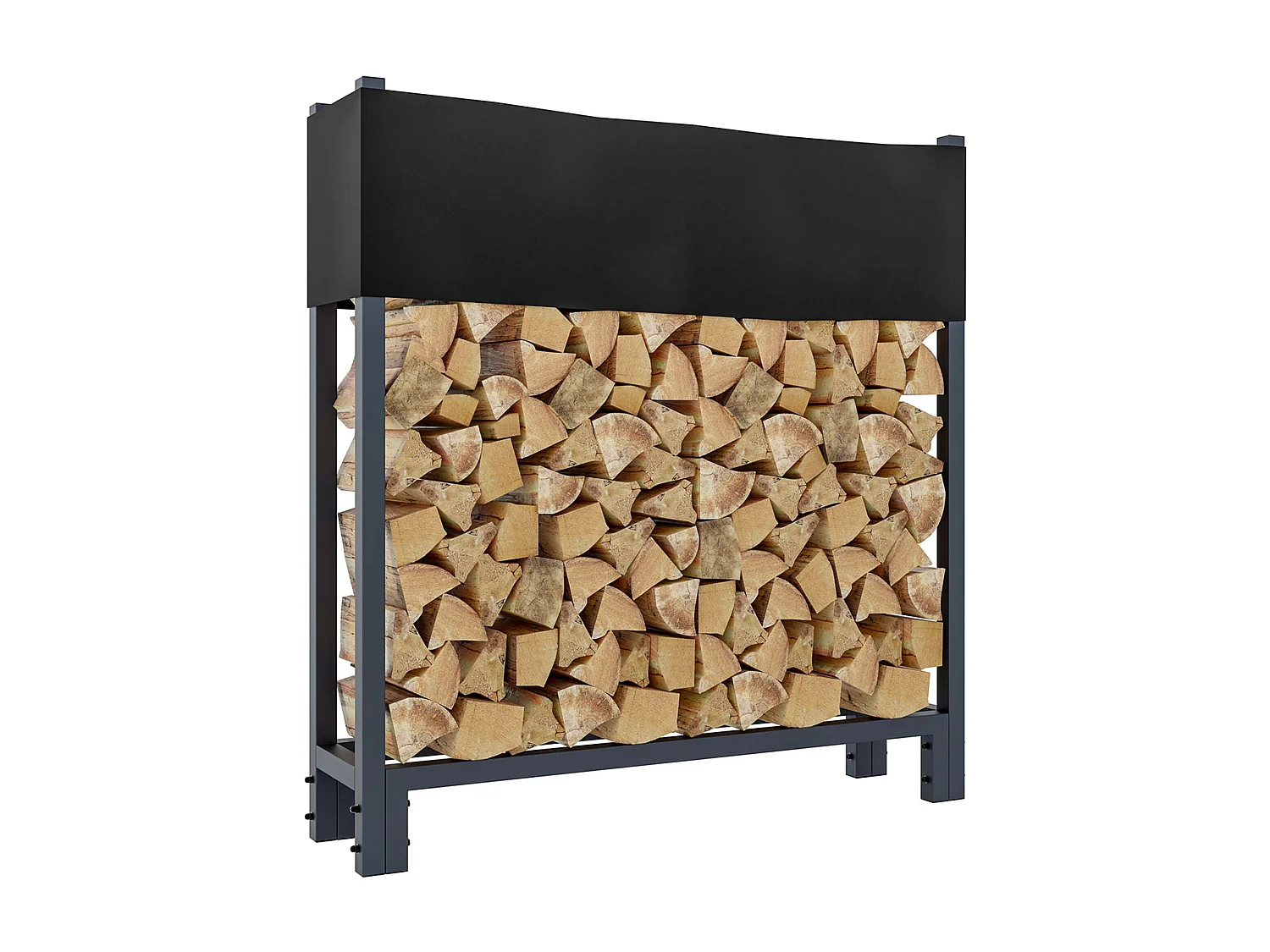 Etagère bois de cheminée - Métal - S - Anthracite - Martin