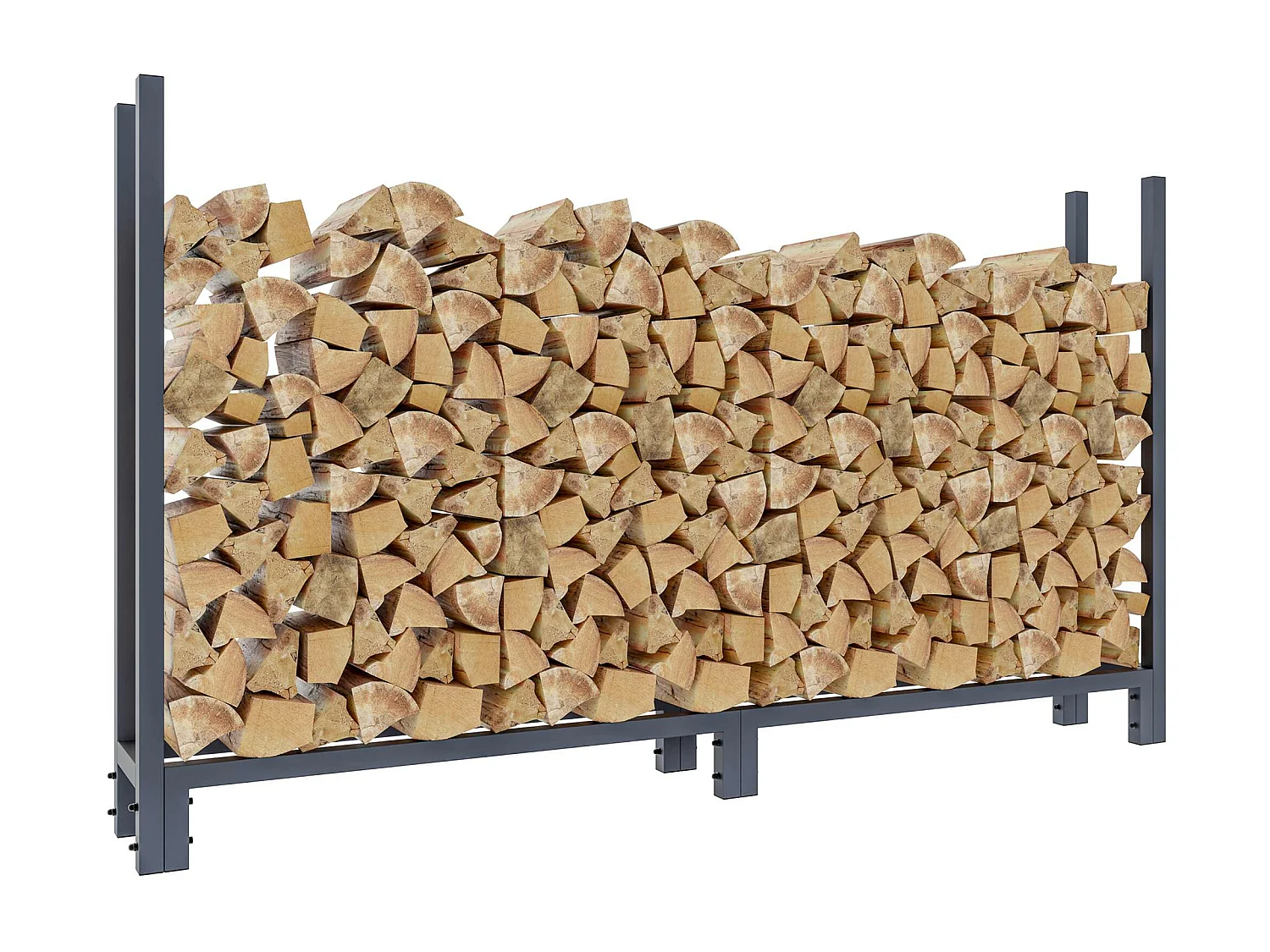 Etagère bois de cheminée - Métal - L - Anthracite - Martin