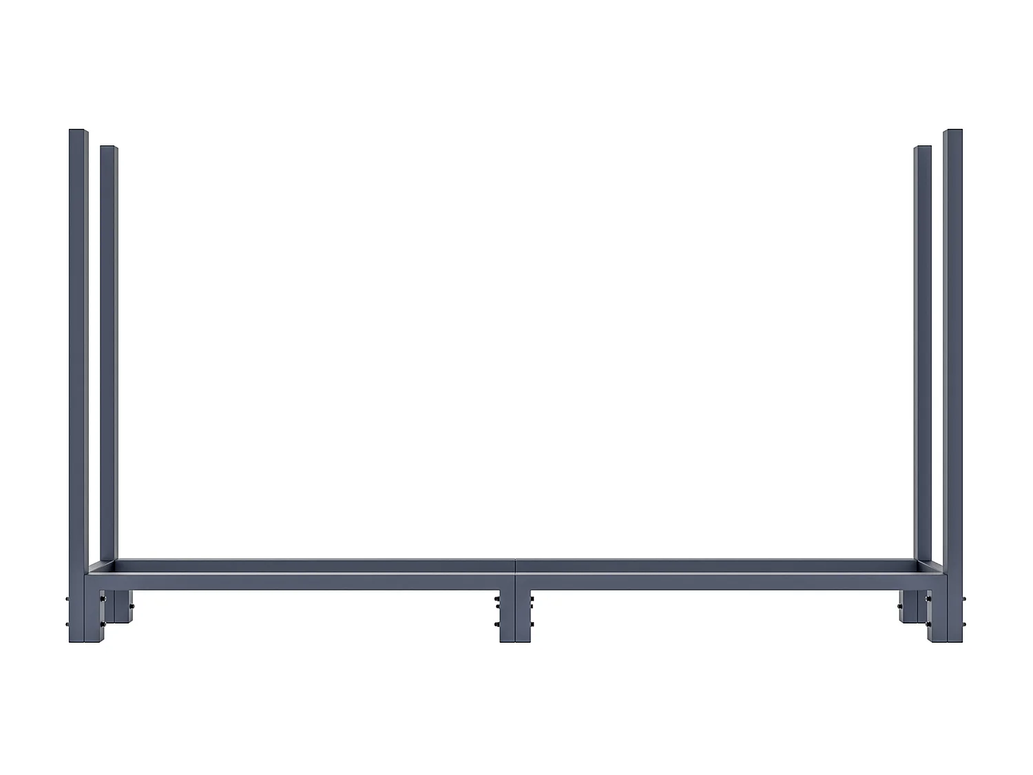 Etagère bois de cheminée - Métal - L - Anthracite - Martin