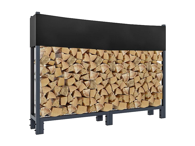 Etagère bois de cheminée - Métal - M - Anthracite - Martin