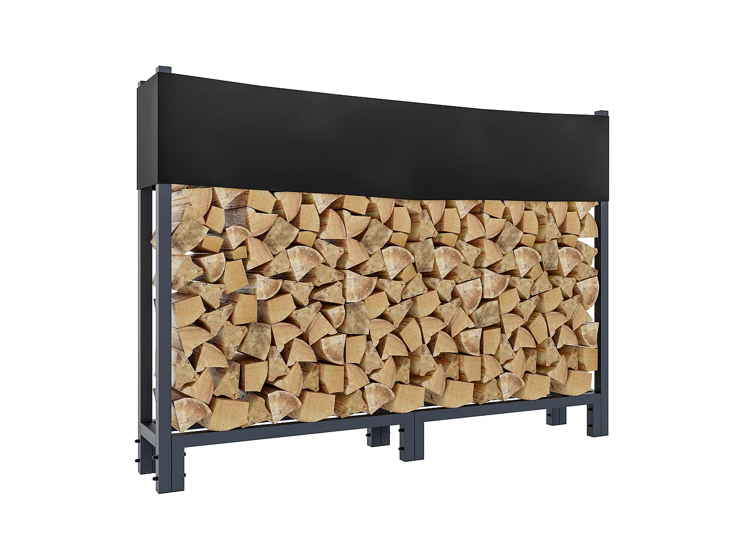 Etagère bois de cheminée - Métal - M - Anthracite - Martin