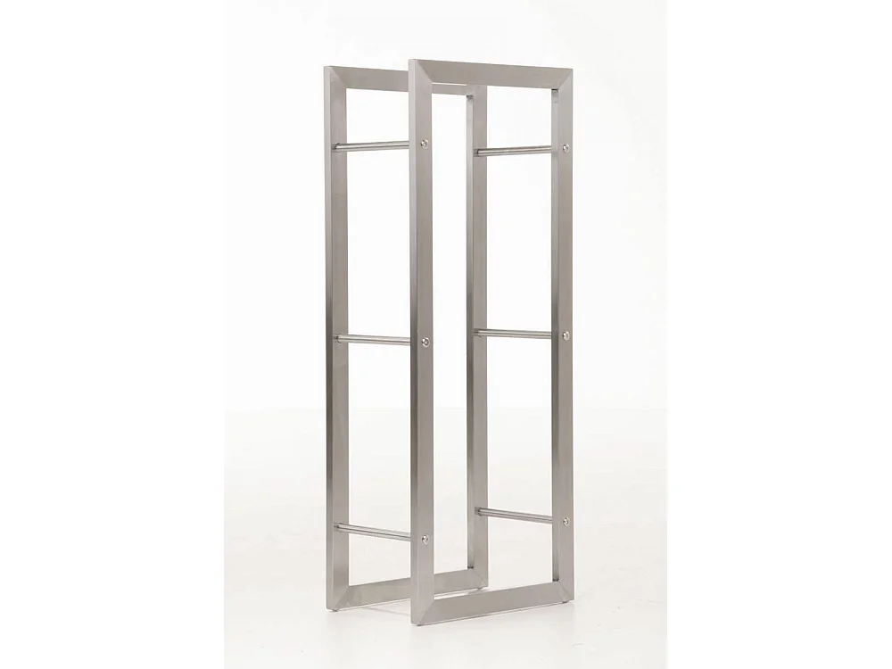 Leñero - Metal - 60 x 25 x 100cm - Acero inoxidable - Keri