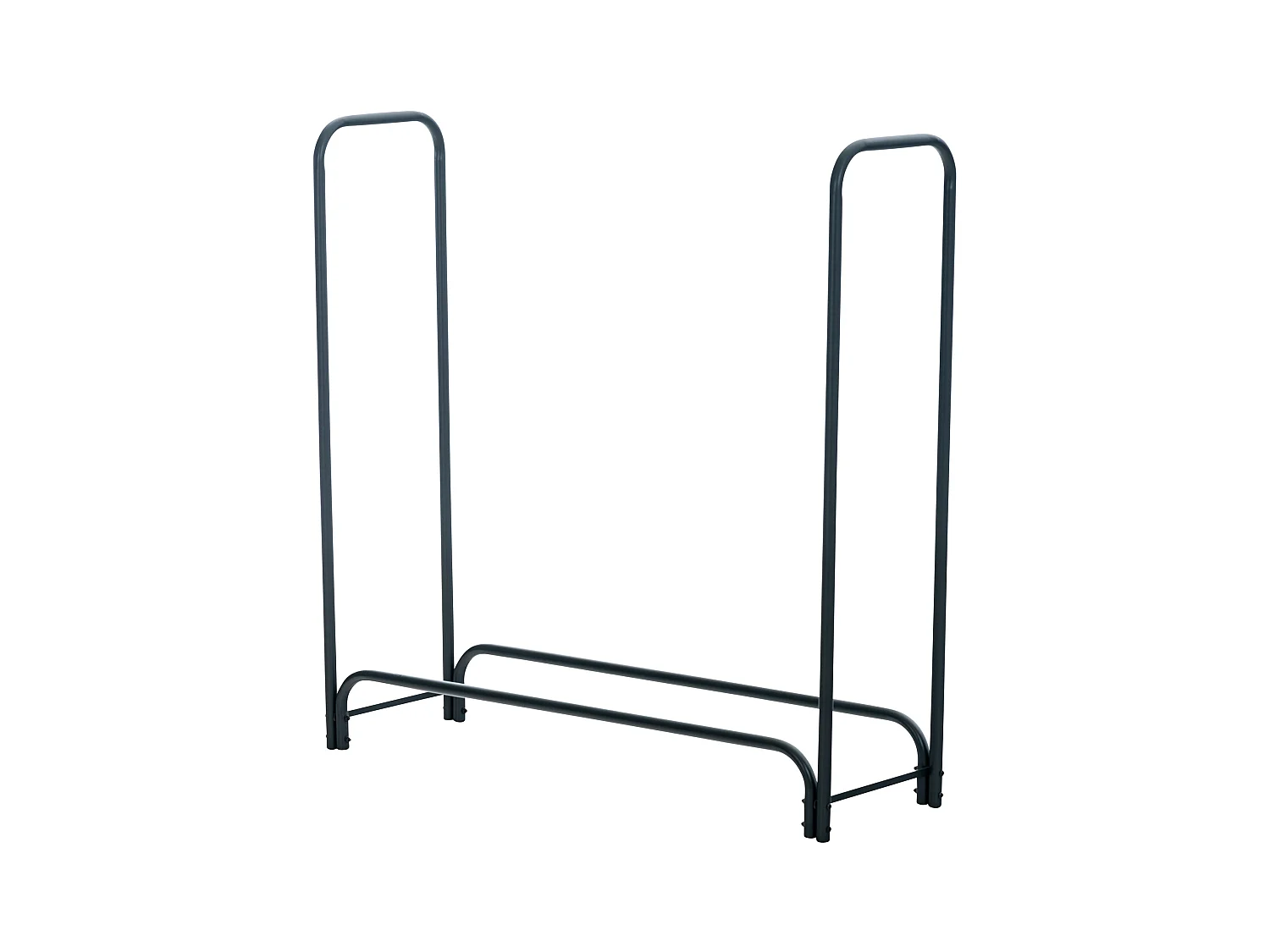 Etagère bois de cheminée - Métal - 120 x 36 x 120cm - Anthracite - Wilster