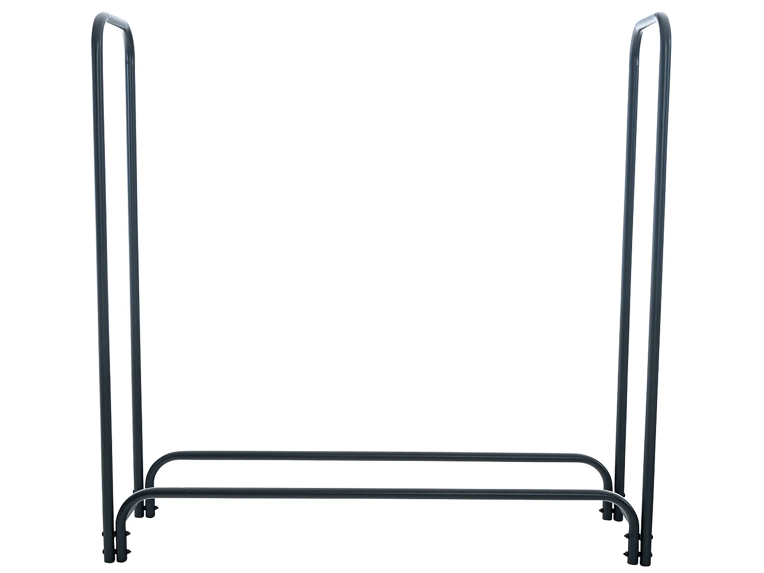 Etagère bois de cheminée - Métal - 120x120x36 cm - Anthracite - Wilster