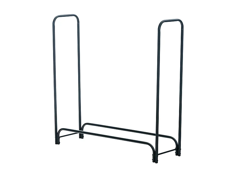 Etagère bois de cheminée - Métal - 120 x 36 x 120cm - Anthracite - Wilster