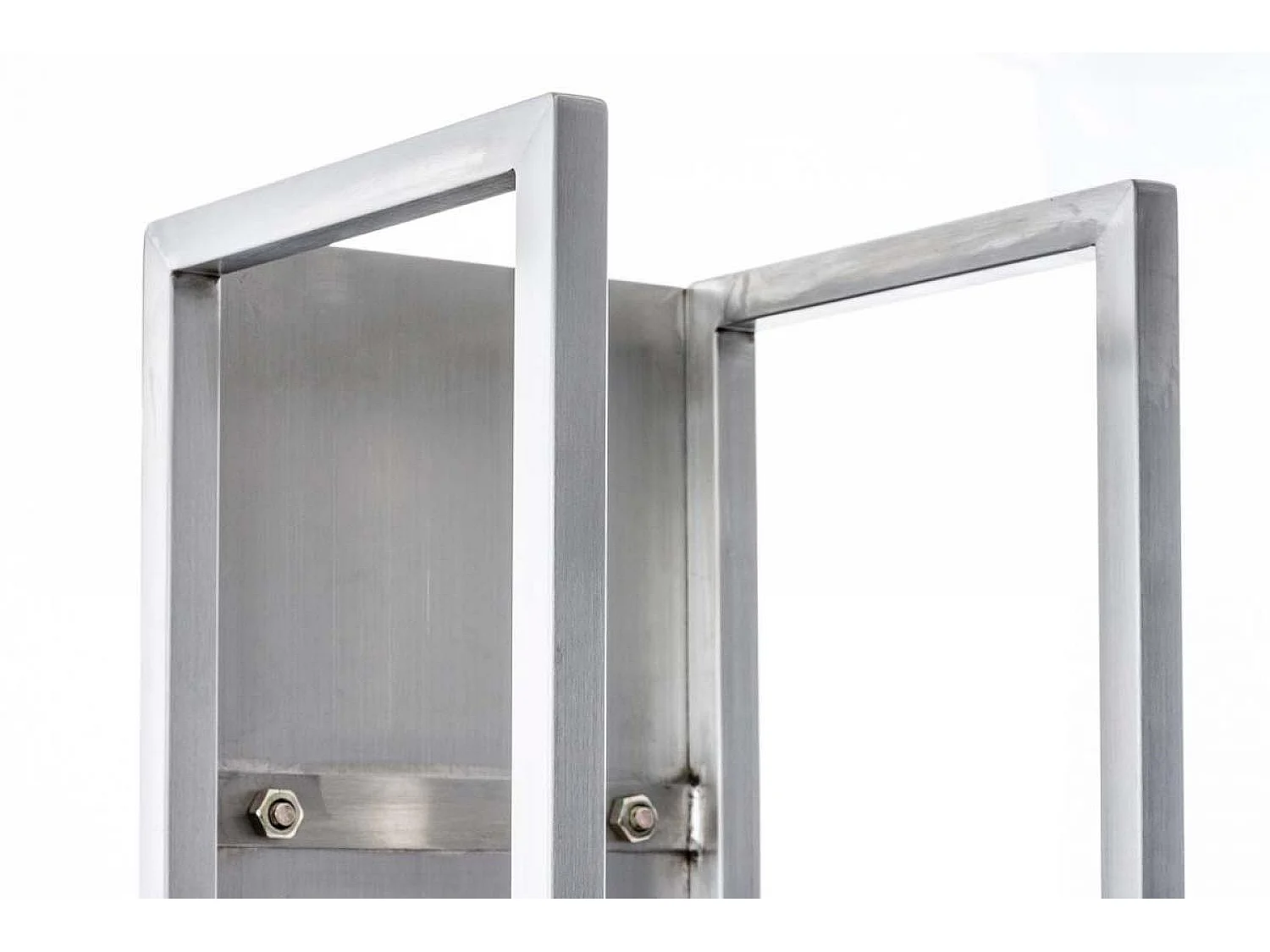 Leñero - Metal - 25 x 25 x 140cm - Acero inoxidable - Spark