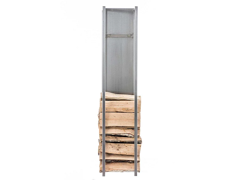 Etagère bois de cheminée - Métal - 160 cm - Acier inoxydable - Spark