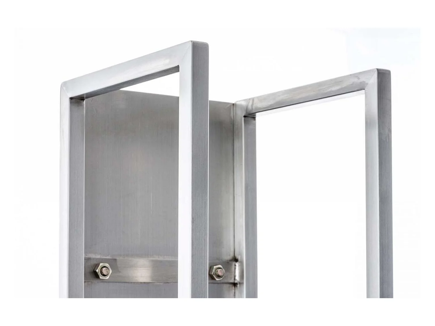 Leñero - Metal - 25 x 25 x 80cm - Acero inoxidable - Spark