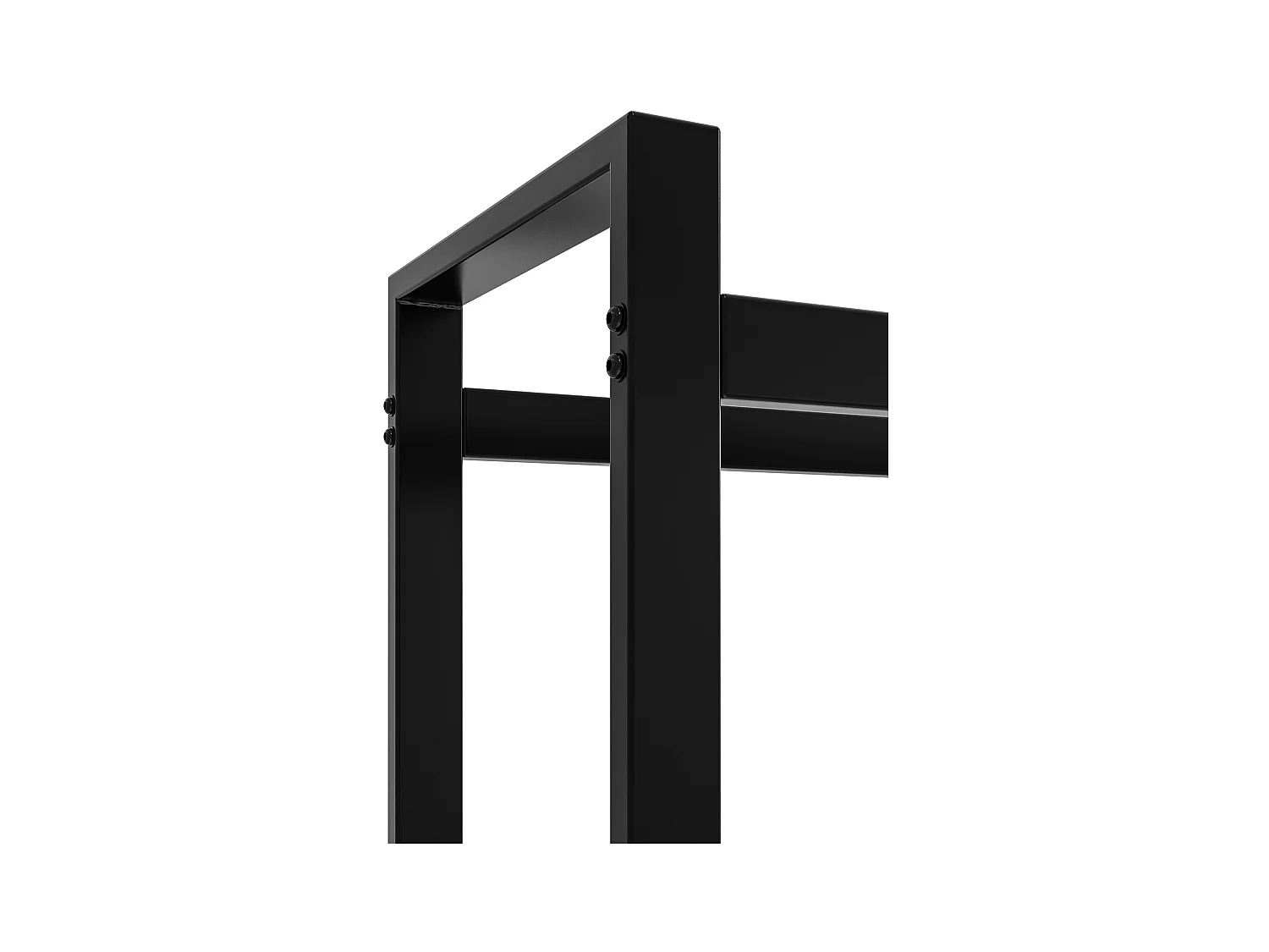 Etagère bois de cheminée - Métal - 50 x 25 x 150cm - Noir - Morson