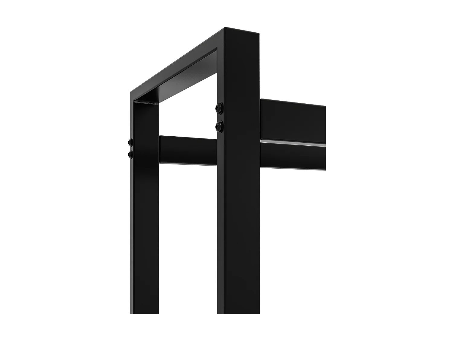 Etagère bois de cheminée - Métal - 50 x 25 x 150cm - Noir - Morson