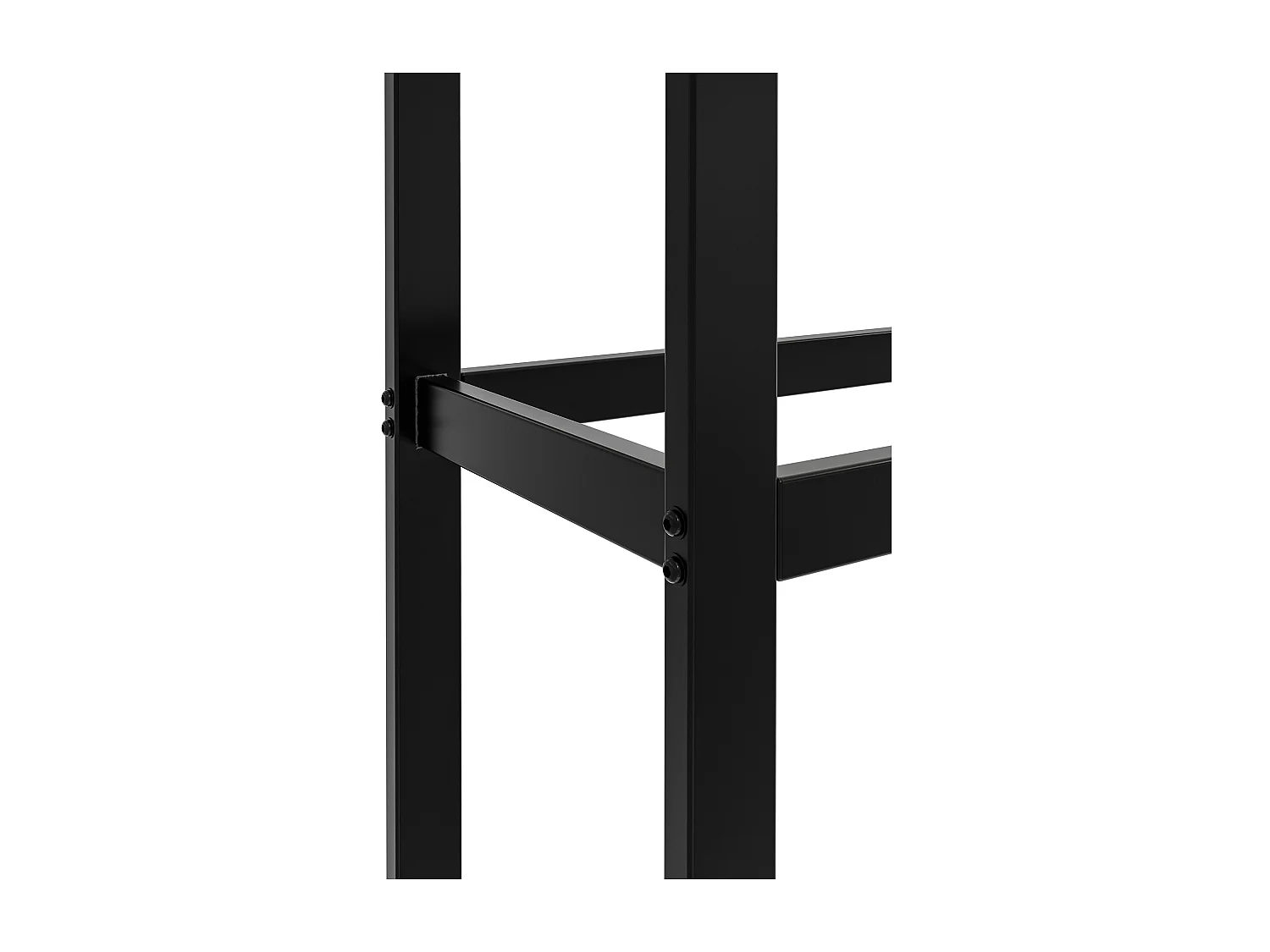 Etagère bois de cheminée - Métal - 50 x 25 x 150cm - Noir - Morson