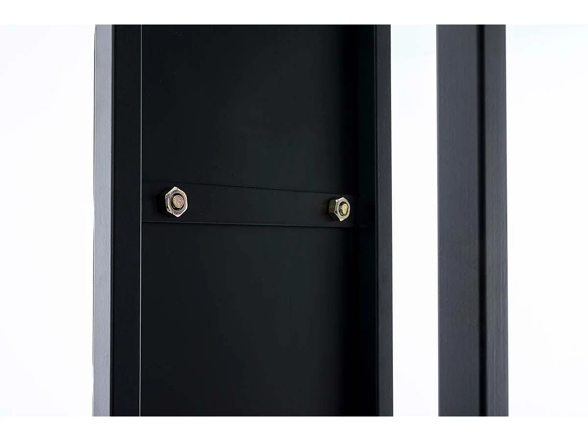 Etagère bois de cheminée - Métal - 80 cm - Noir-mat - Spark