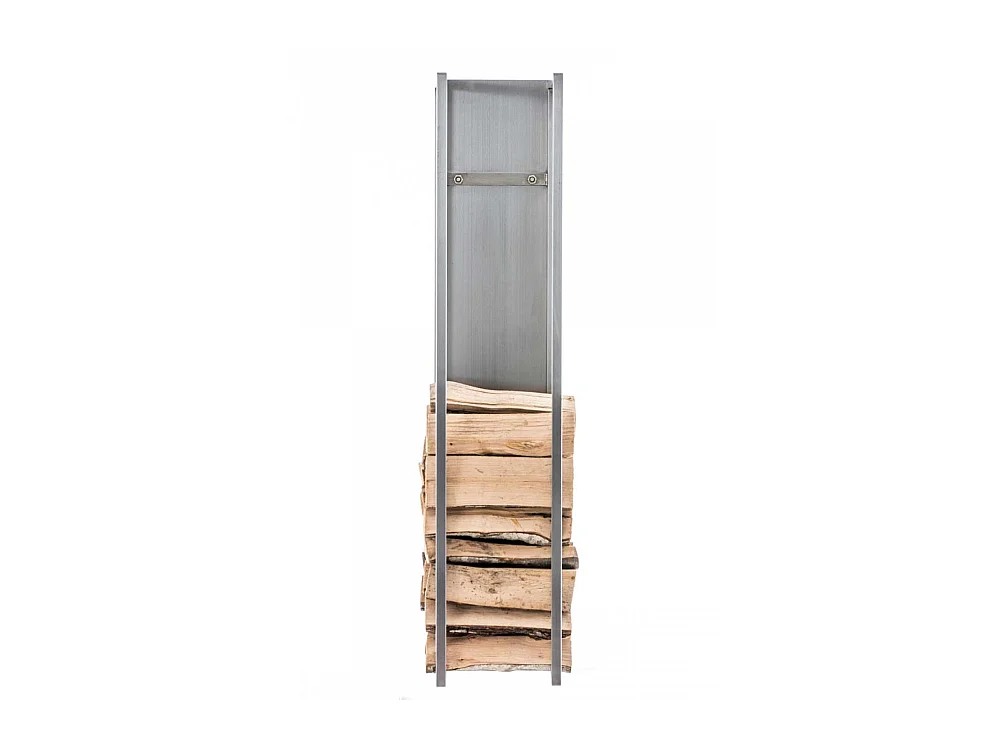 Leñero - Metal - 25 x 25 x 100cm - Acero inoxidable - Spark