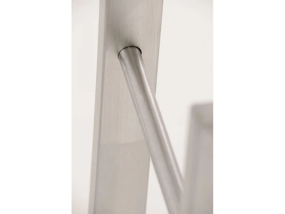 Etagère bois de cheminée - Métal - 80 x 25 x 100cm - Acier inoxydable - Keri