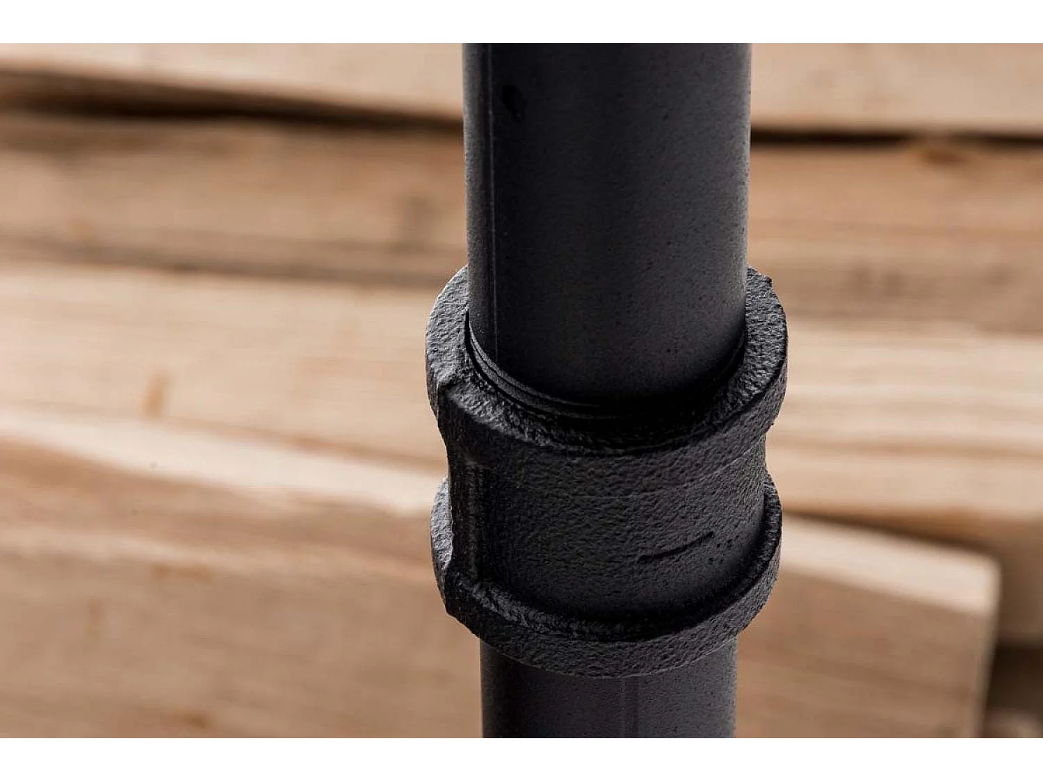 Kaminholzregal - Metall - 60 x 30 x 150cm - schwarz - Forks