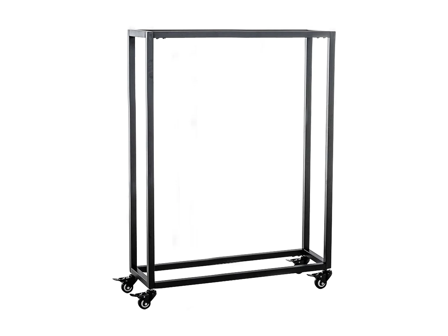 Etagère bois de cheminée - Métal - 60 x 25 x 100cm - Noir - Hetta