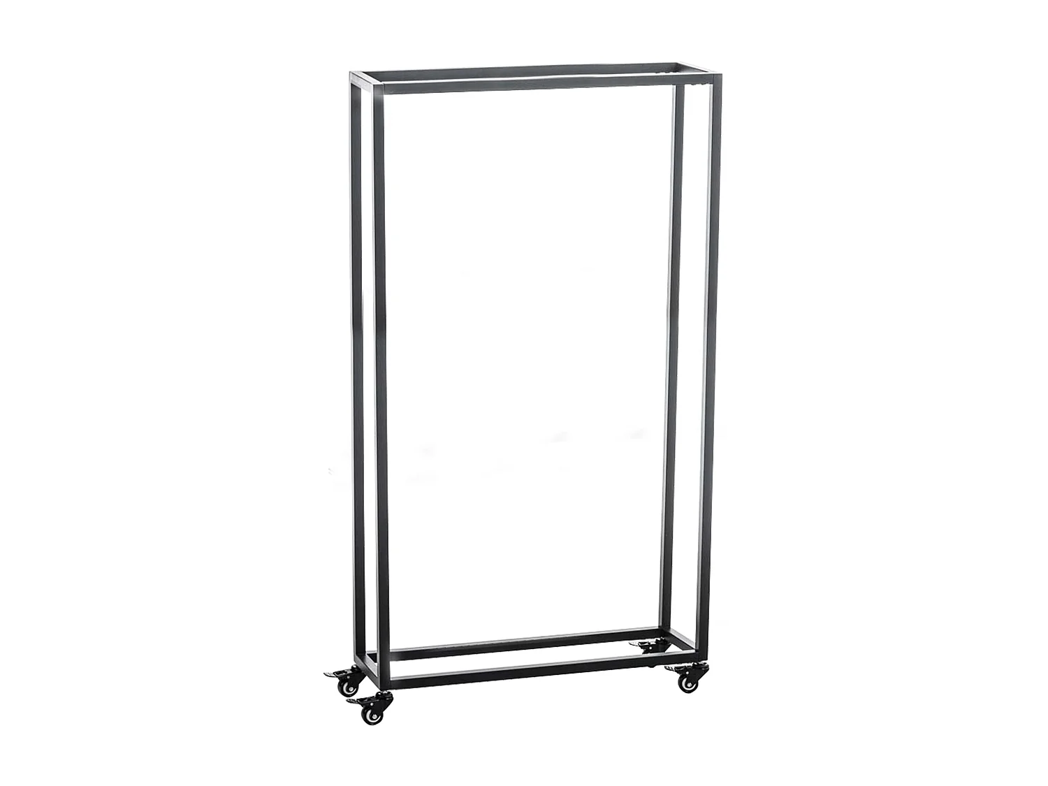 Etagère bois de cheminée - Métal - 60 x 25 x 150cm - Noir - Hetta