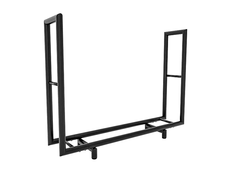 Porta legna - Acciaio inox - 122 x 30 x 91cm - nero-opaco - Drake