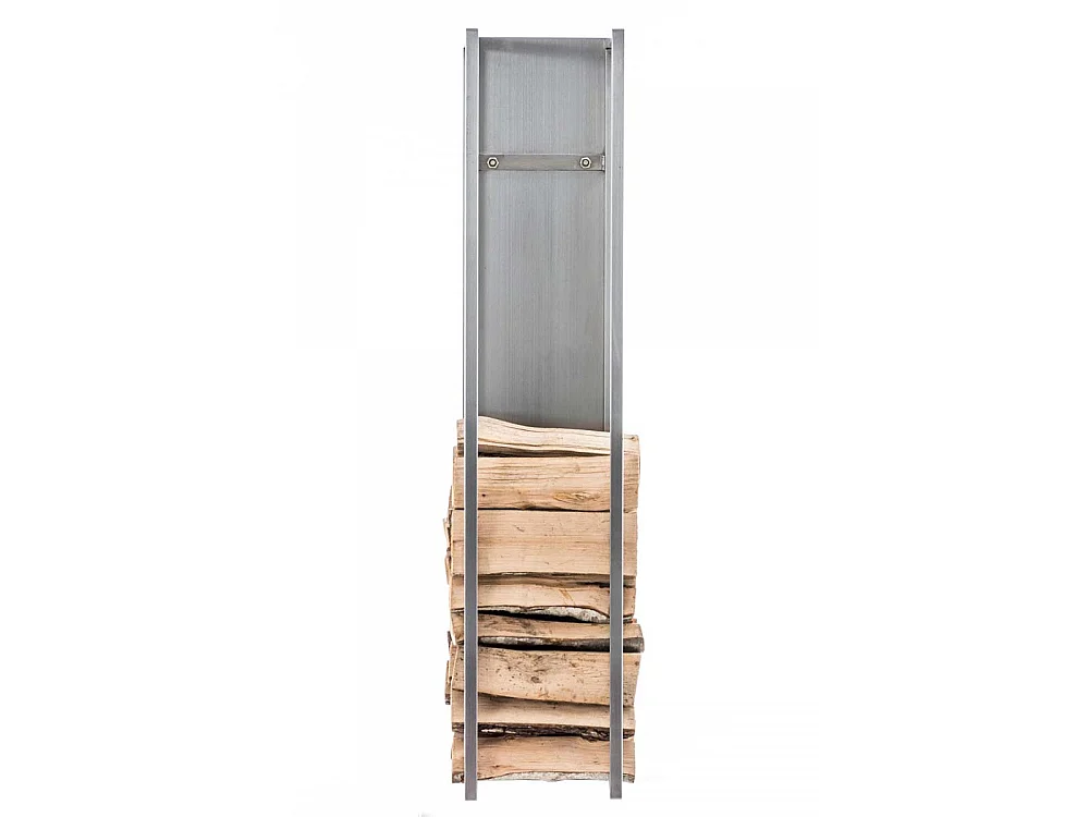 Brandhoutrek  - Metalen - 25 x 25 x 180cm - roestvrij staal - Spark