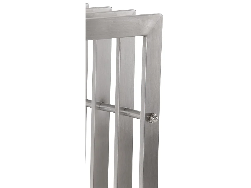 Kaminholzregal - Metall - 50 x 40 x 100cm - edelstahl - Irving