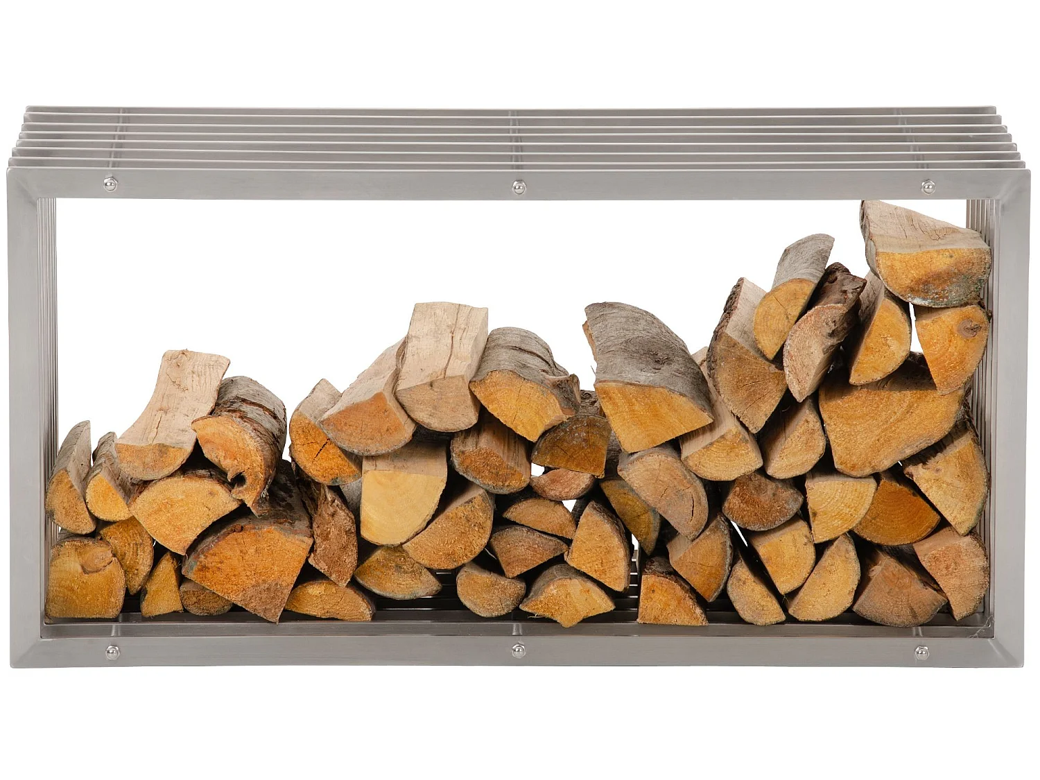 Etagère bois de cheminée - Métal - 50 x 40 x 100cm - Acier inoxydable - Irving