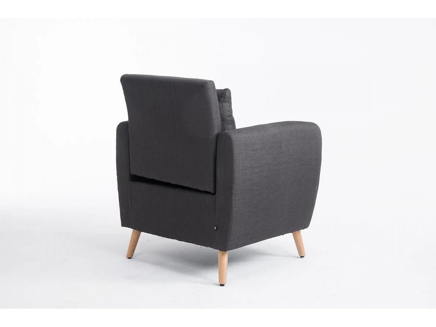 Fauteuil - Tissu & Bois - Gris foncé - Tilgard