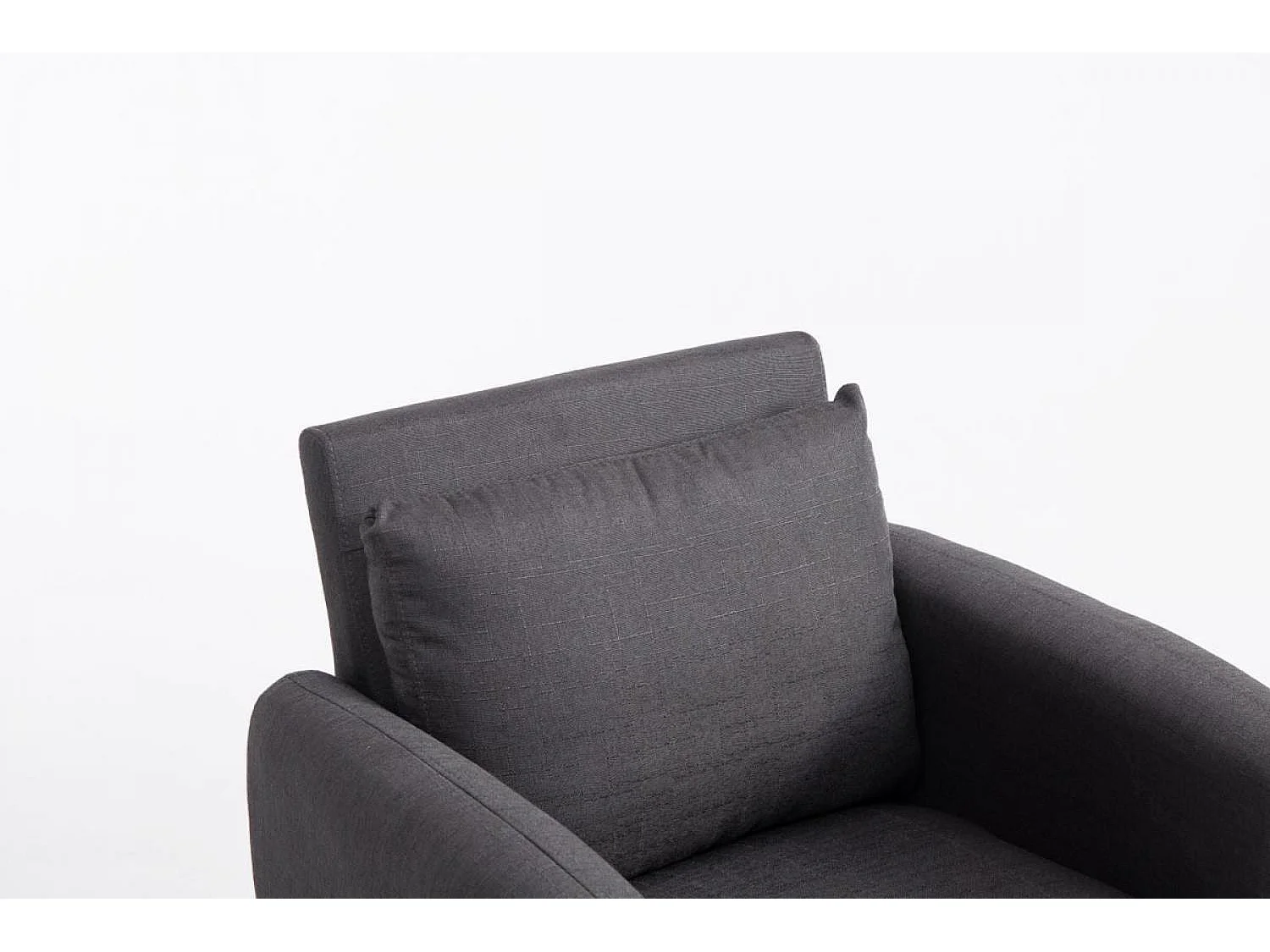 Fauteuil - Tissu & Bois - Gris foncé - Tilgard