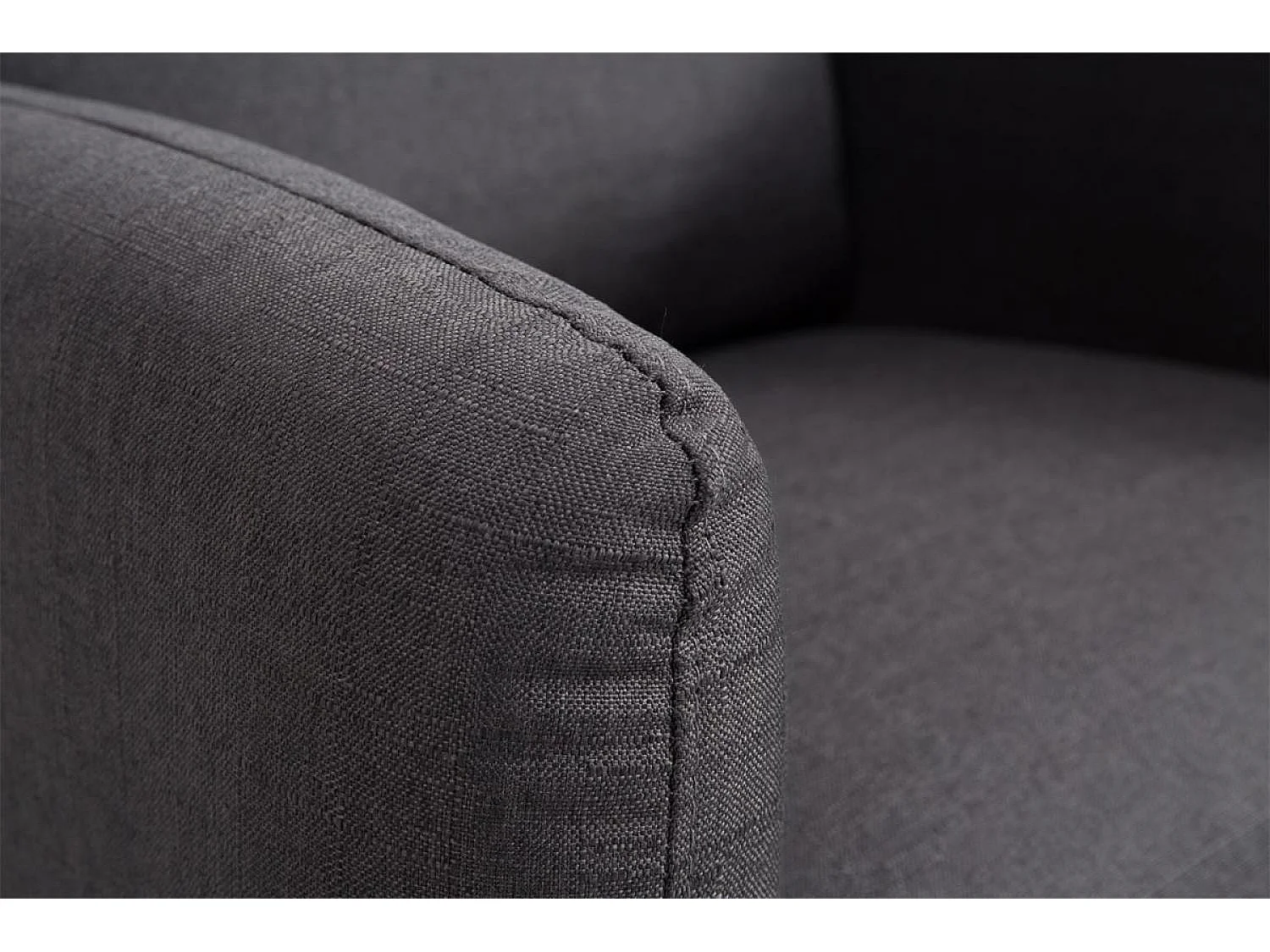 Fauteuil - Tissu & Bois - Gris foncé - Tilgard