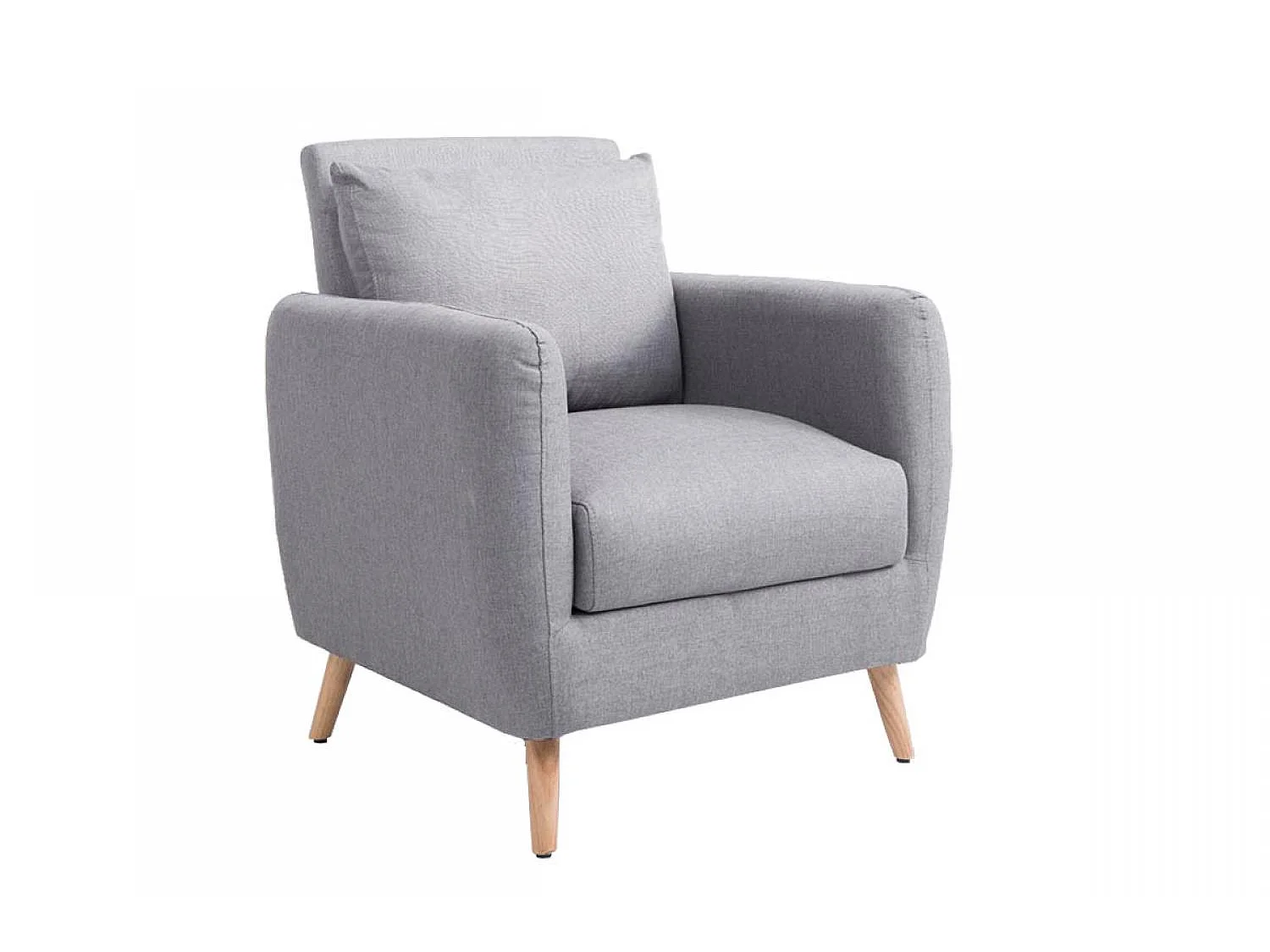 Fauteuil - Stof & Hout - grijs - Tilgard