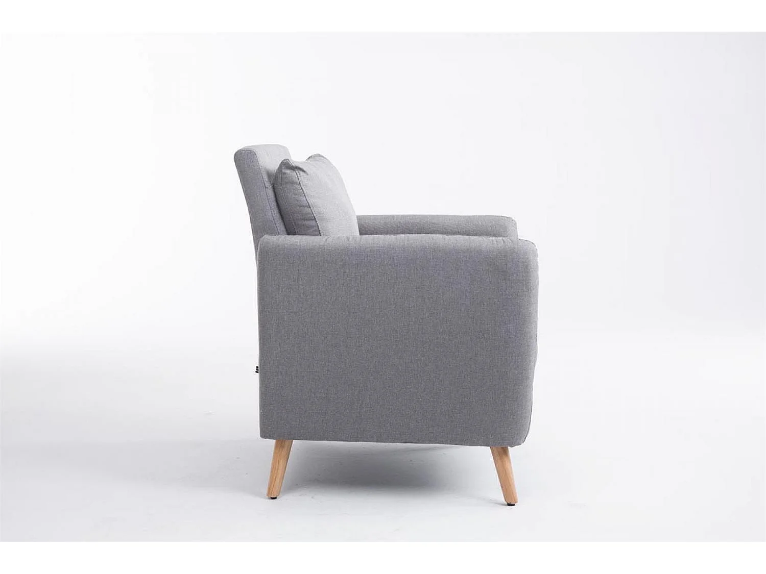 Fauteuil - Stof & Hout - grijs - Tilgard