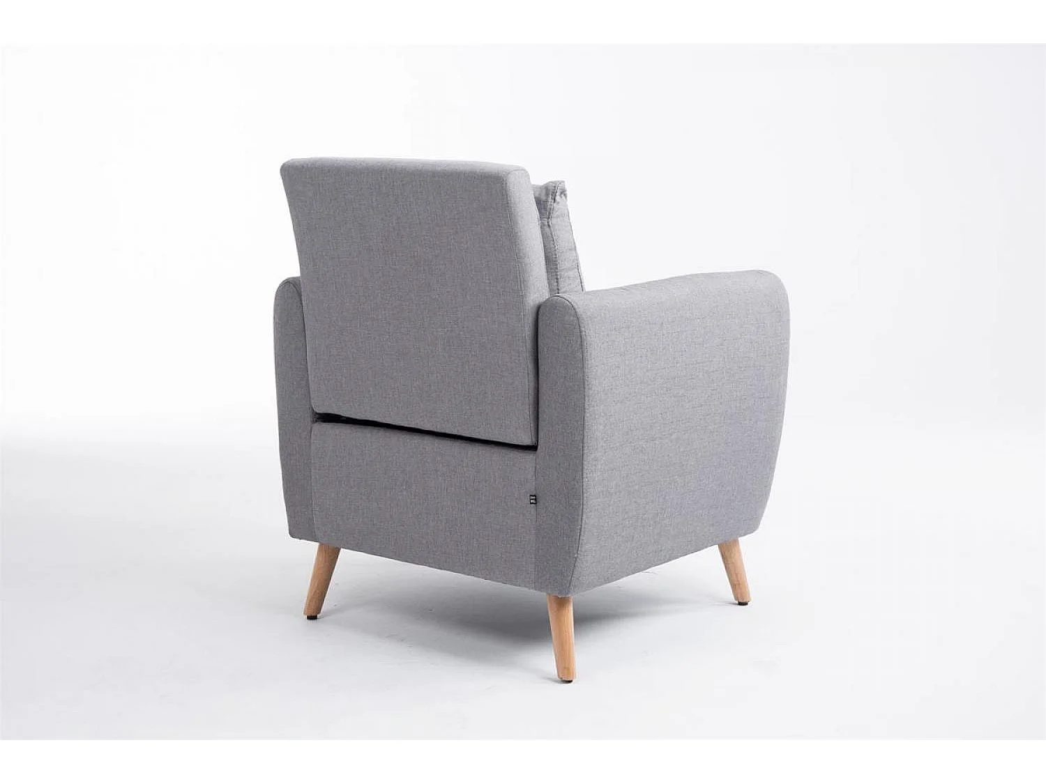 Fauteuil - Stof & Hout - grijs - Tilgard