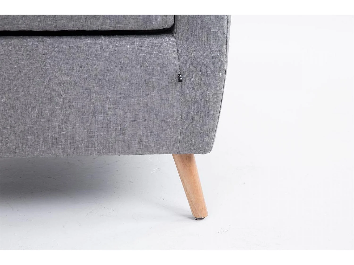 Fauteuil - Stof & Hout - grijs - Tilgard