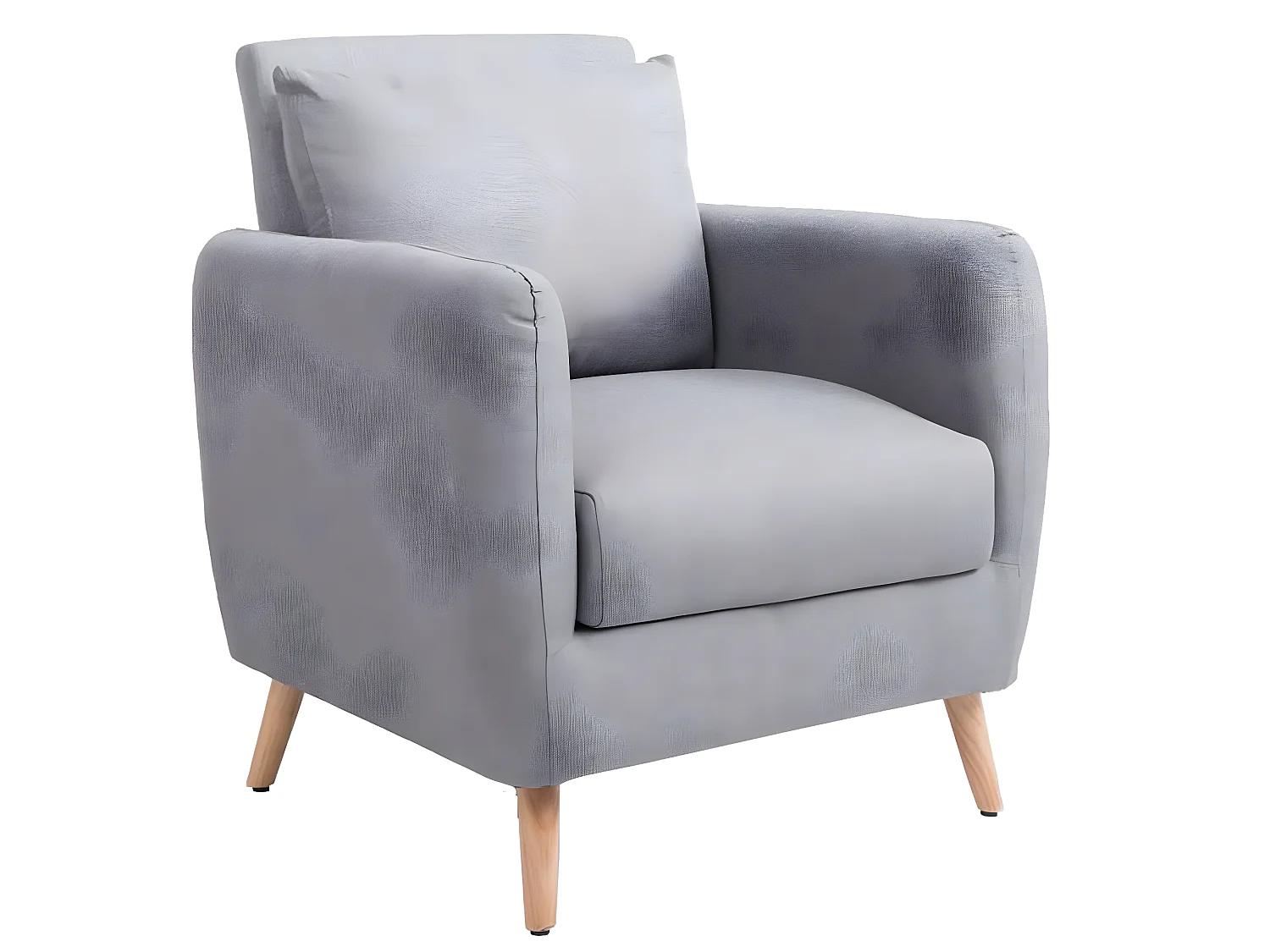 Fauteuil - Stof & Hout - grijs - Tilgard