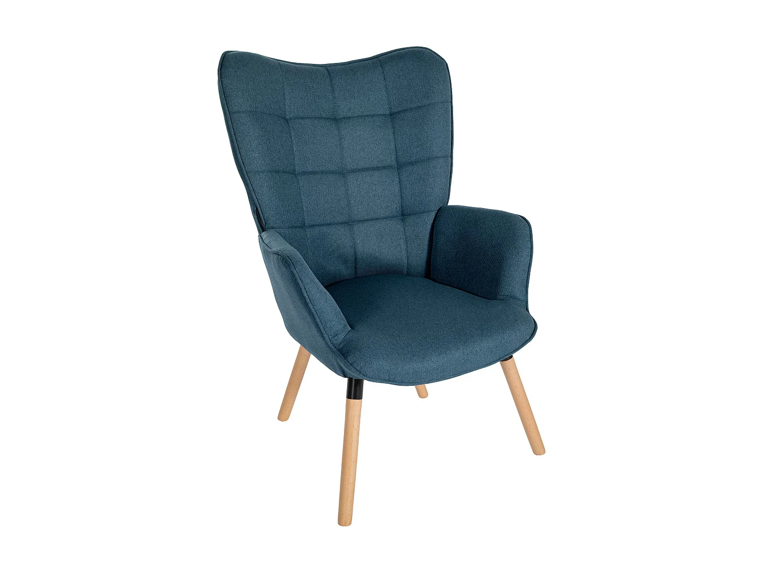 Fauteuil - Tissu & Bois - Bleu - Garding