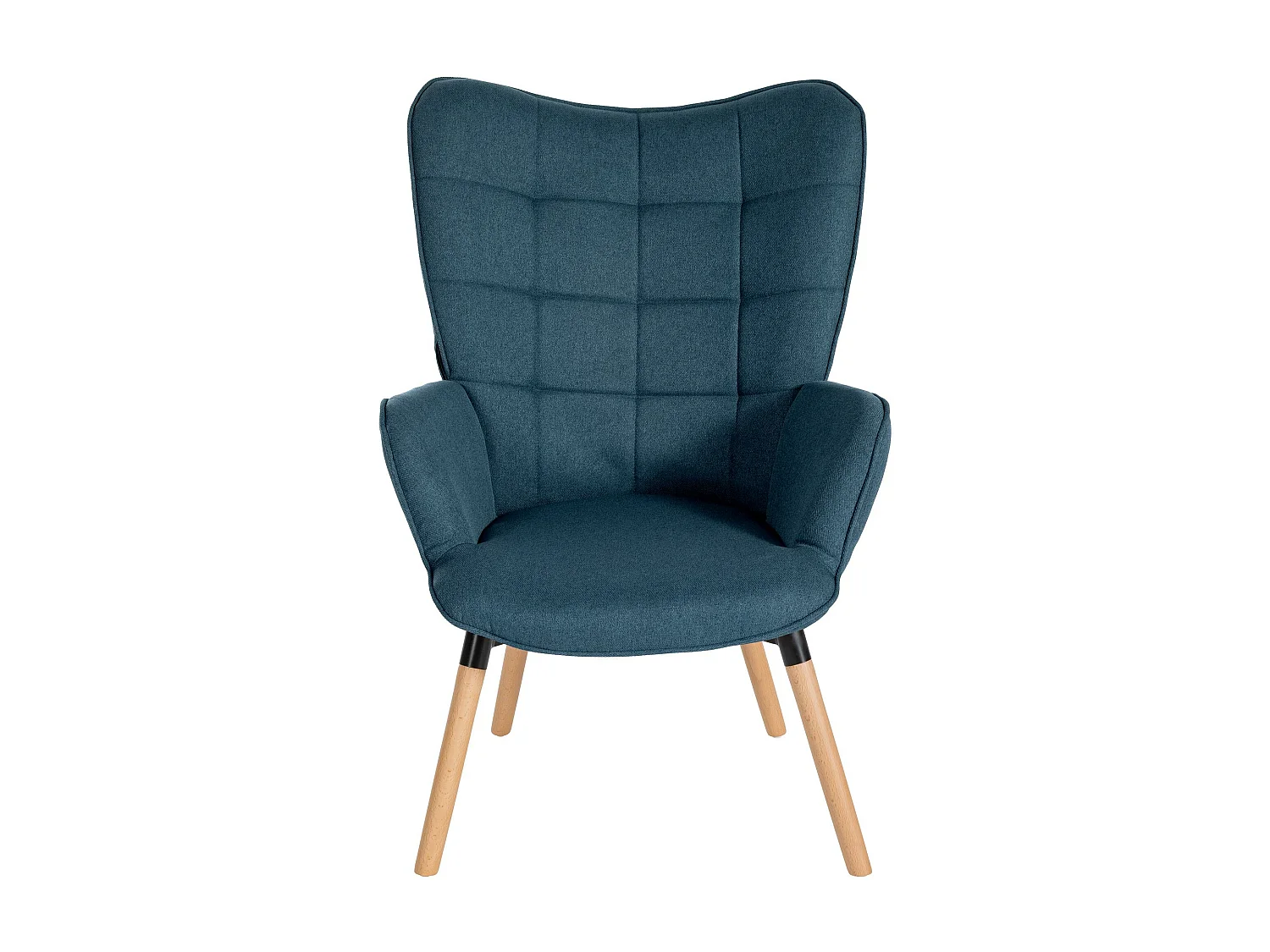 Fauteuil - Tissu & Bois - Bleu - Garding