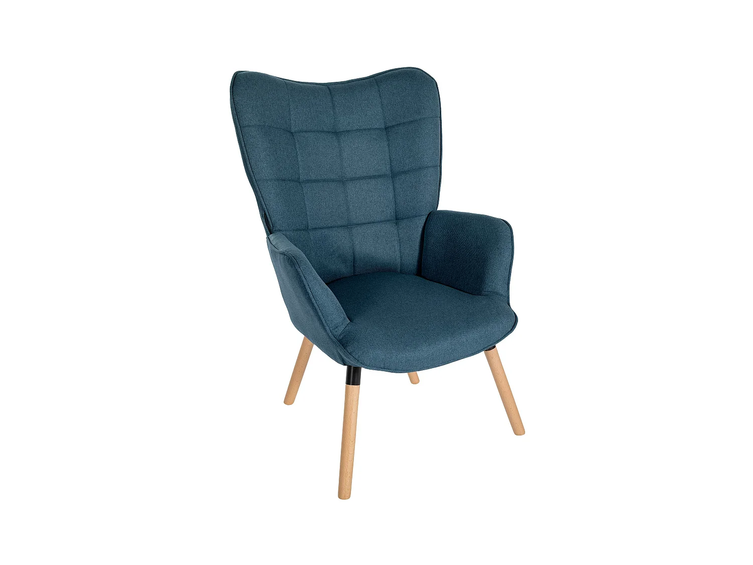 Fauteuil - Tissu & Bois - Bleu - Garding